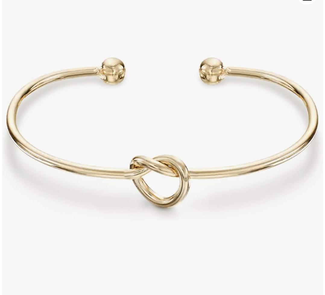 Forever Love Knot Infinity Yellow Gold Bracelet