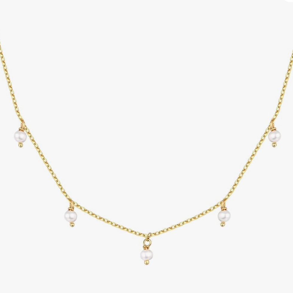 Zirconia Pearl Necklace